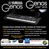 Yamaha Genos 76 Note Ultimate Bundle Keyboard & Speakers 